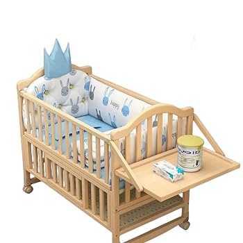 Amazon.co.jp: Sariny幼児用ベビーベッド 木製 折りたたみ可能
